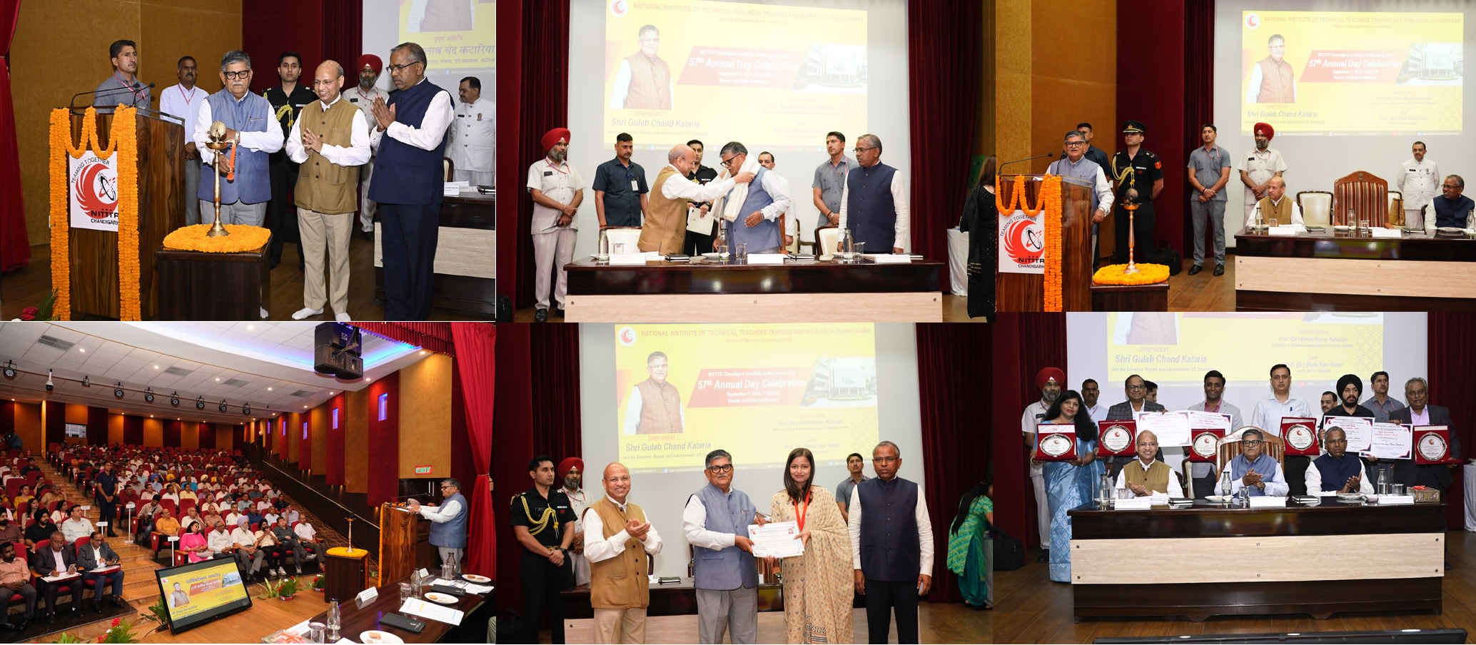 NITTTR, Chandigarh celebrated its 57th Annual Day on 7th September, 2024 graced by Sh. Gulab Chand Kataria ji, Hon’ble Governor, Punjab and Administrator, UT Chandigarh.